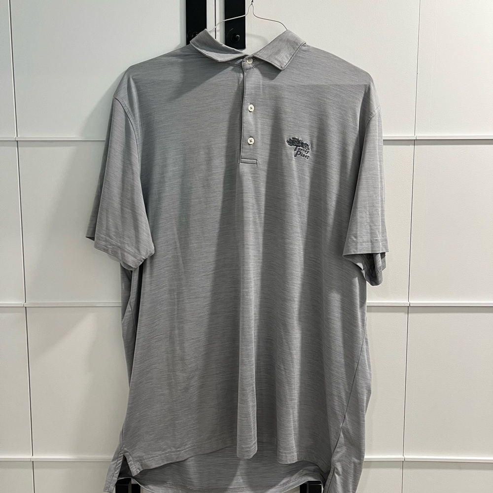Johnnie-O Featherweight Grey Polo Size XL Torrey Pines Golf Club